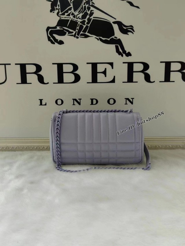 Burberry專櫃新款絎縫時裝秀款Lola蘿拉包 巴寶莉皮革鏈條單肩斜挎女包 yxb1485